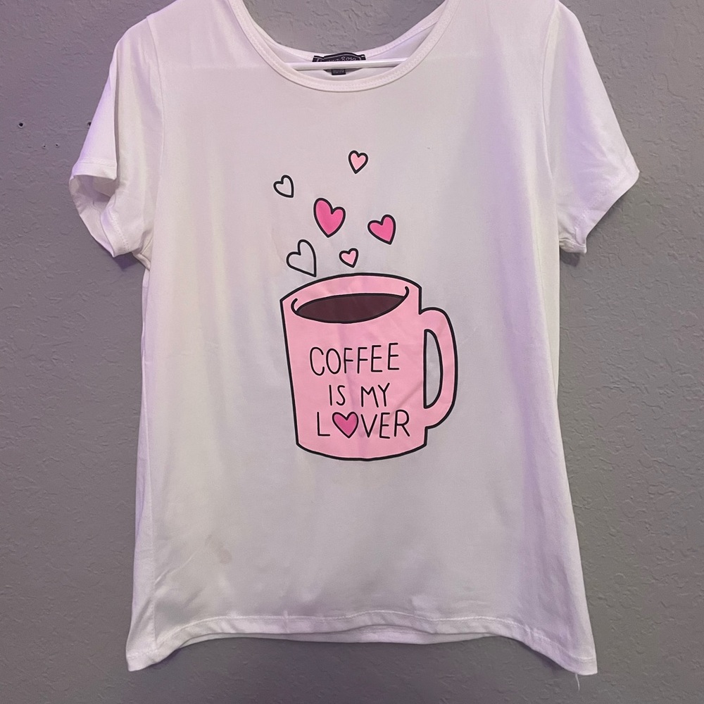 White Coffee is my lover pajama shirt
